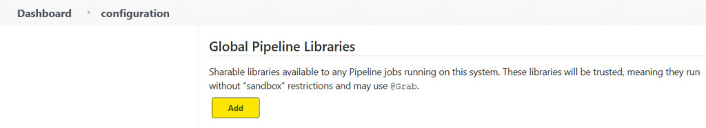 Jenkins Shared Library - Add Library